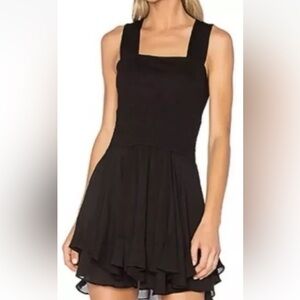 A.L.C. Silk Sabine‎ Dress Square Neck Ruffle Georgette fabric - Size 4